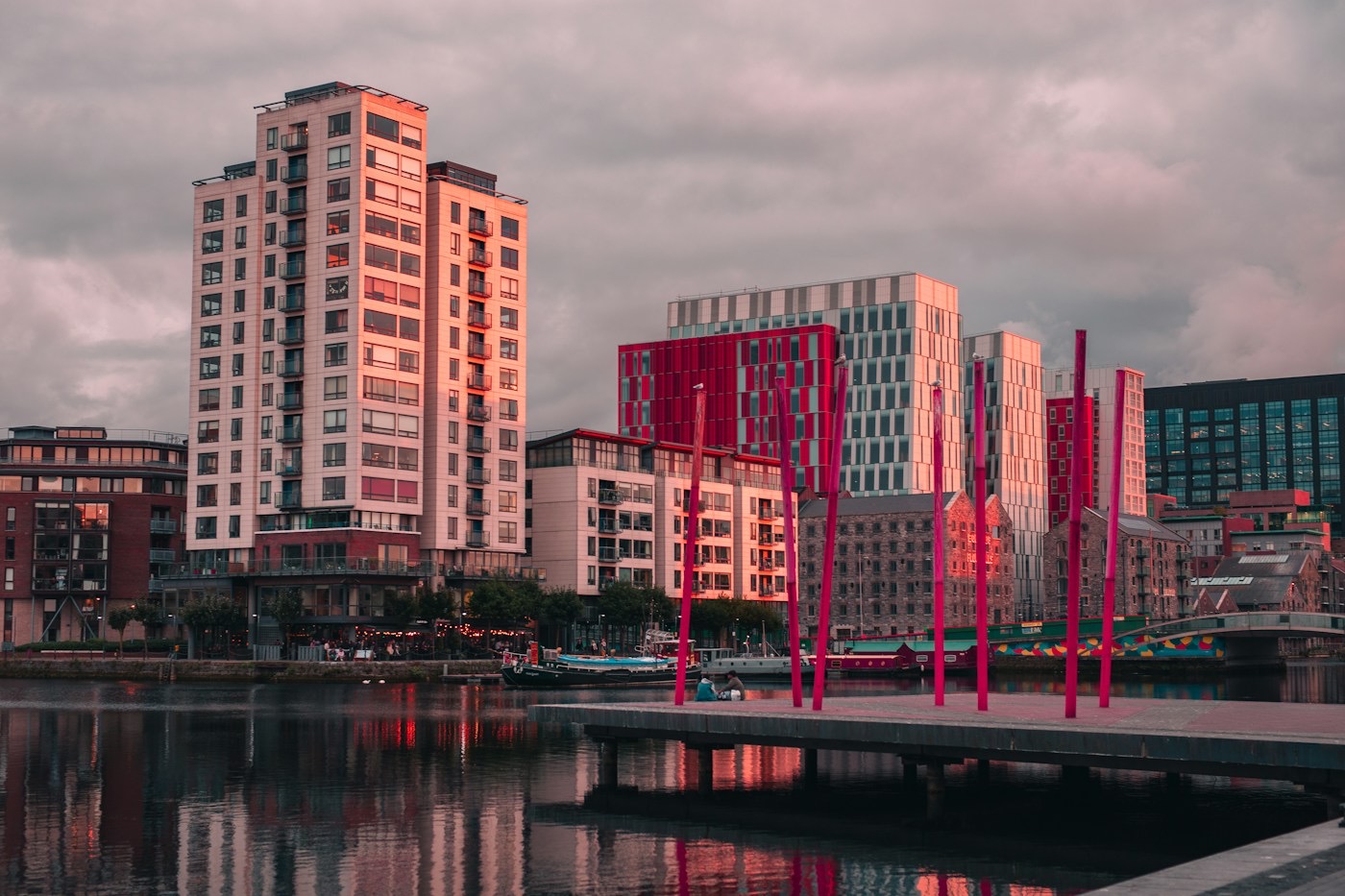 Modern buildings at Grand Canal Dock in Dublin
