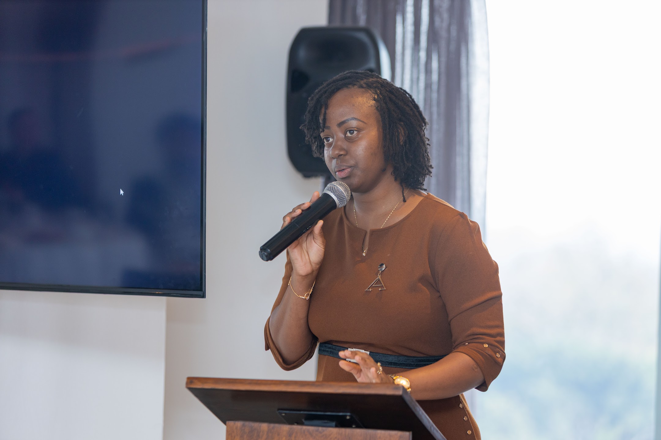 A speaker addresses a Business Ireland Kenya briefing