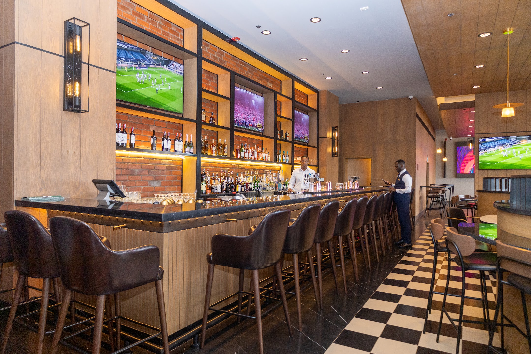The venue bar prepared for a Chamber social event