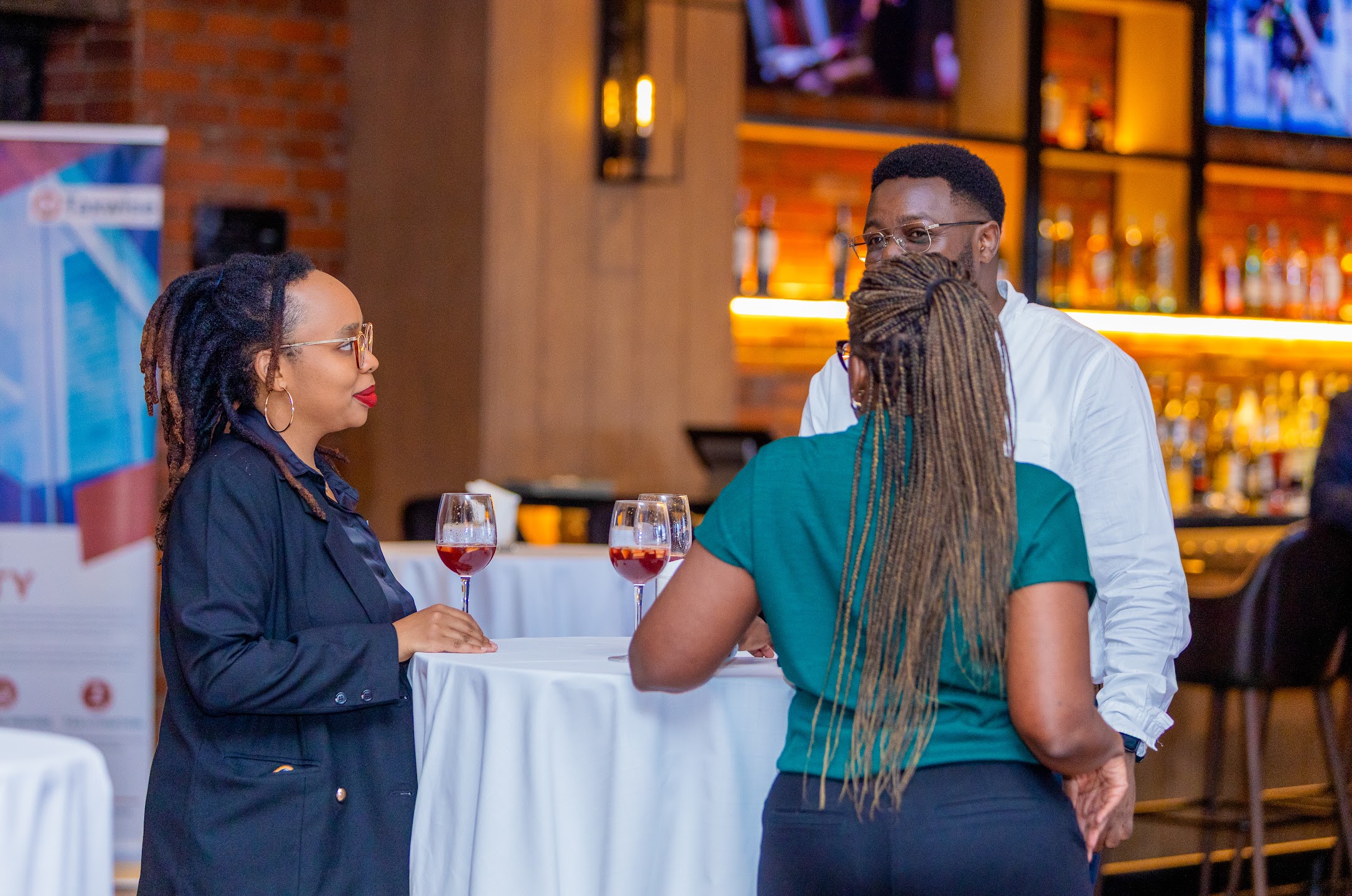 Guests talking at a Chamber social event
