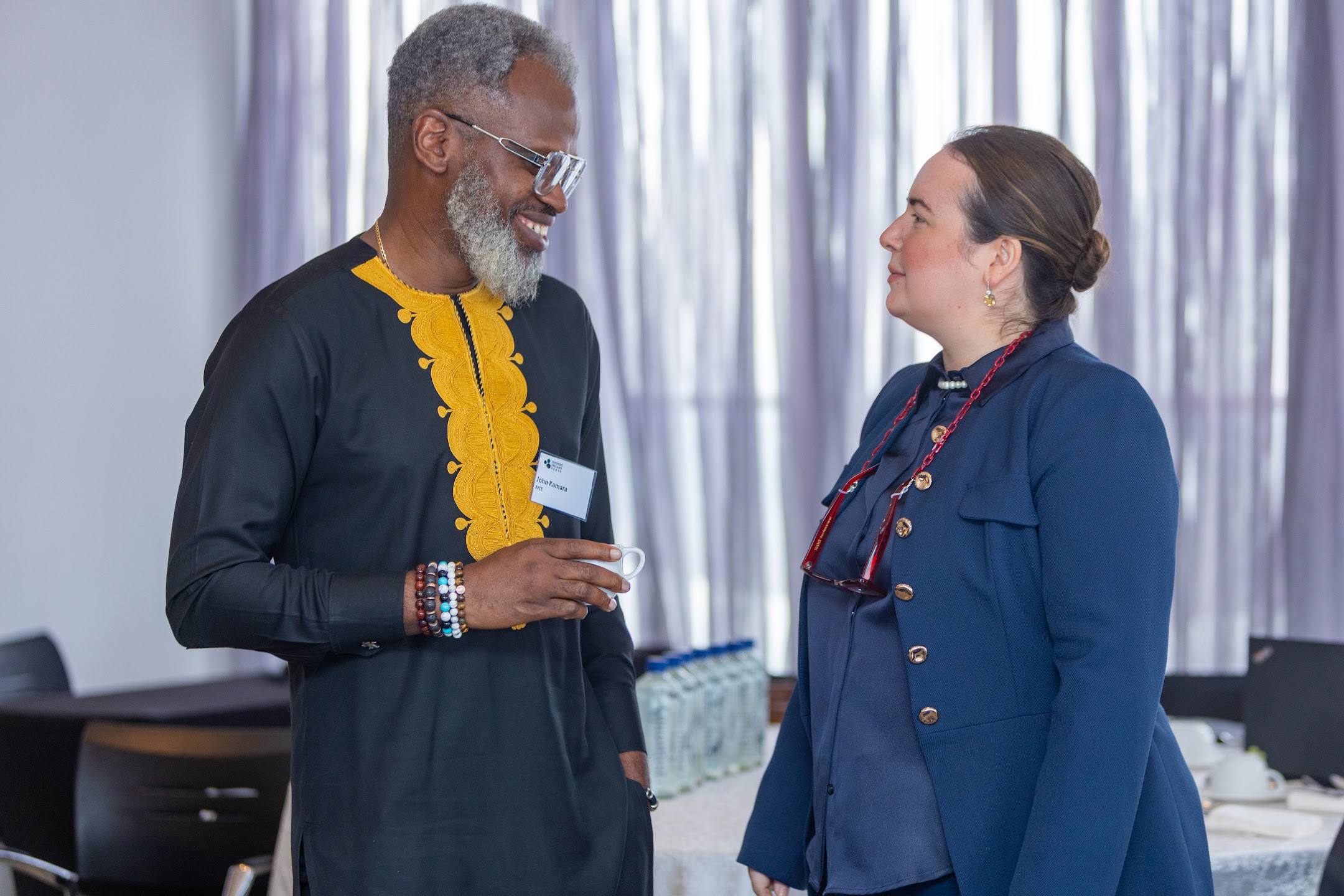 Guests in conversation at a Chamber briefing
